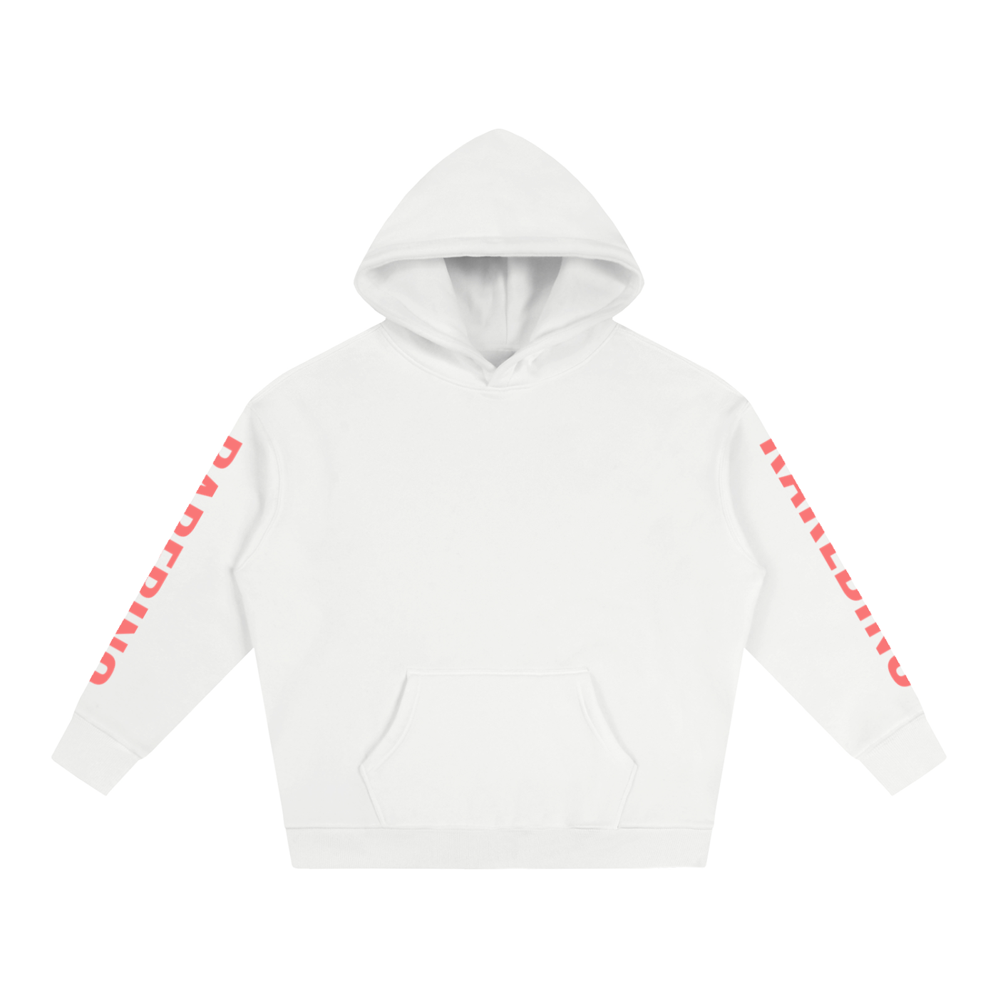 Oversize fleeced hoodie by RAREBINO, soft and cozy with a relaxed fit, shown in a front view with hood and long sleeves.