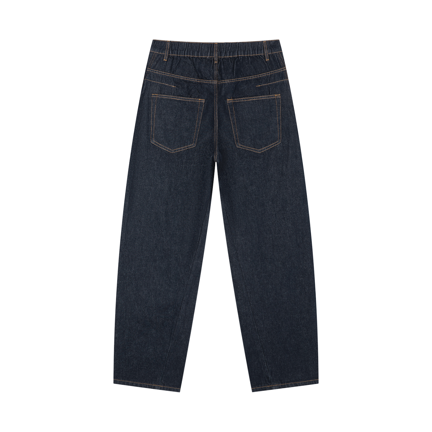 Vintage Wash Barrel Leg Jeans by RAREBINO, showing classic denim style with a relaxed fit and vintage-inspired wash.