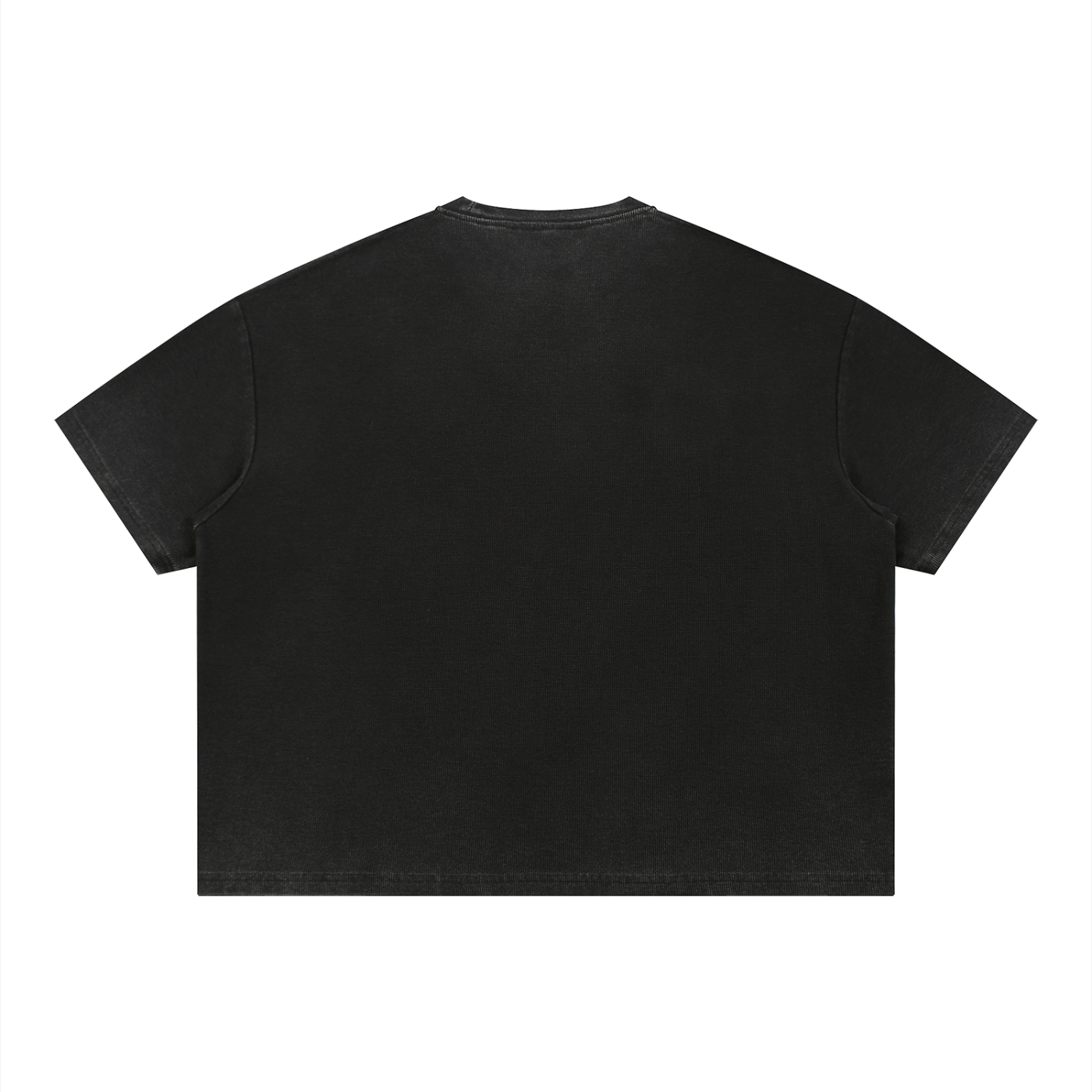 Vintage Wash Sunfade Boxy Waffle T-Shirt by RAREBINO featuring a relaxed fit and textured waffle fabric in a sunfaded, vintage style.