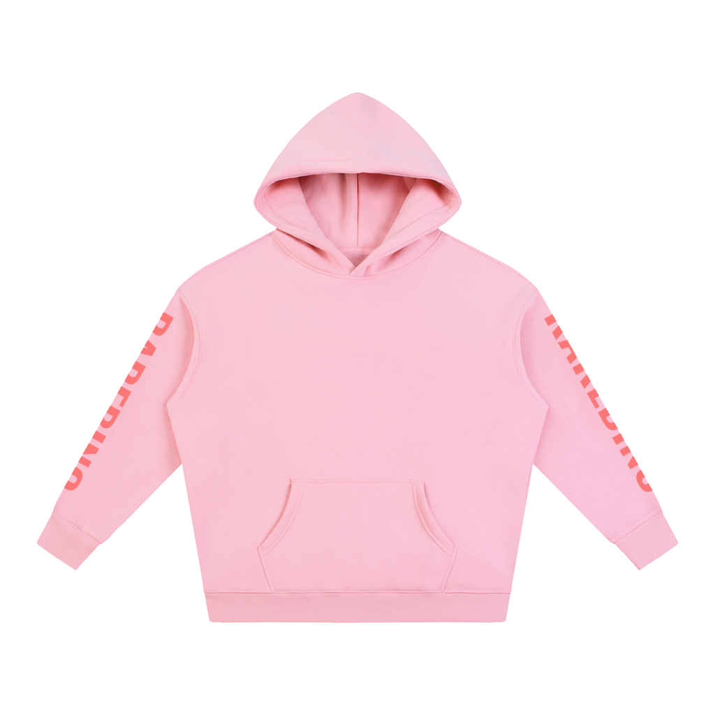 Oversize RAREBINO fleece hoodie with a cozy, plush texture, featuring a relaxed fit and soft fabric for comfortable casual wear.