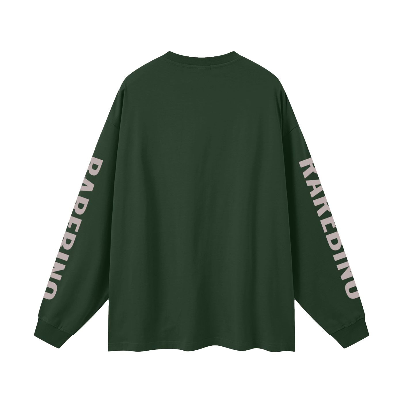 Oversized long sleeve T-shirt by RAREBINO, featuring a relaxed fit and soft fabric in a neutral color.