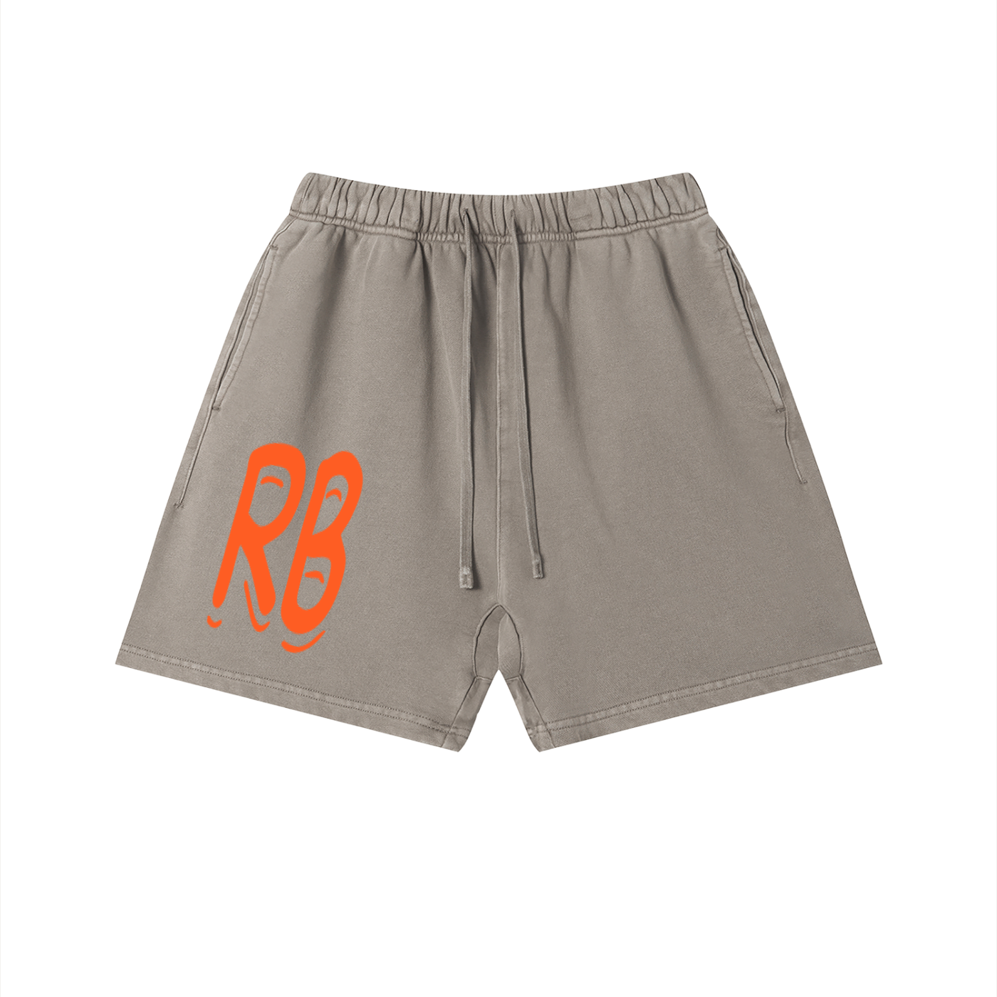Vintage wash cotton shorts by RAREBINO featuring a relaxed fit and casual style, displayed on a neutral background.