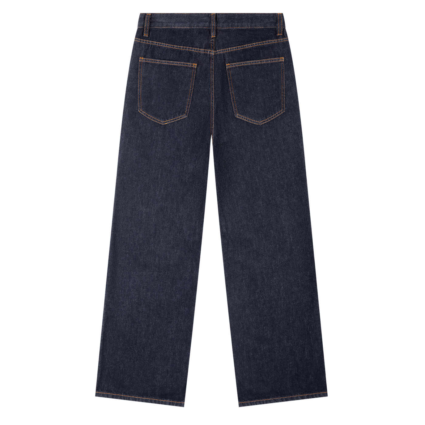 Rarebino straight leg denim jeans, classic blue cotton pants with front pockets and belt loops, casual casual wear for men.