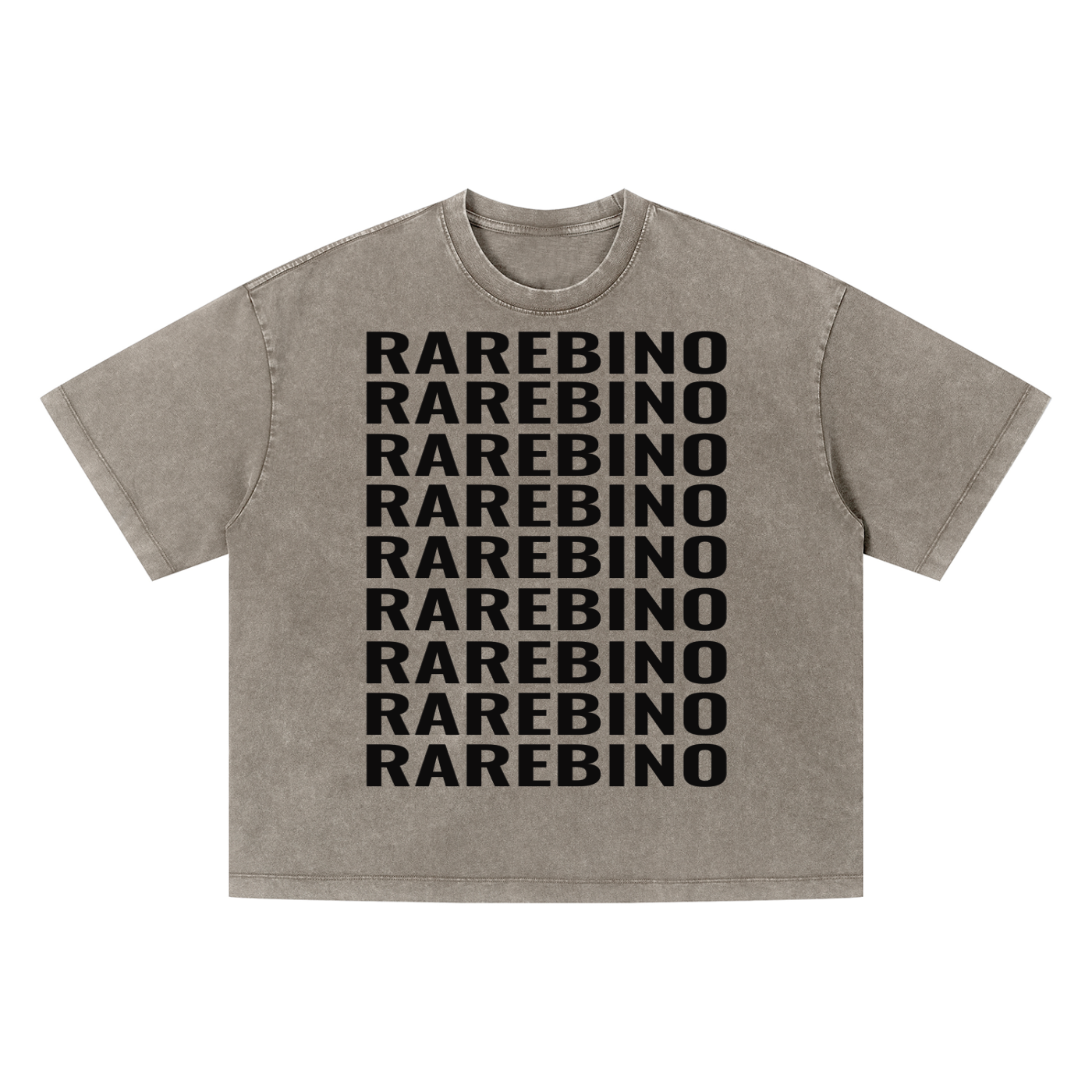 Vintage Wash Boxy T-Shirt by RAREBINO displayed with a relaxed fit and faded vintage style on a plain background.