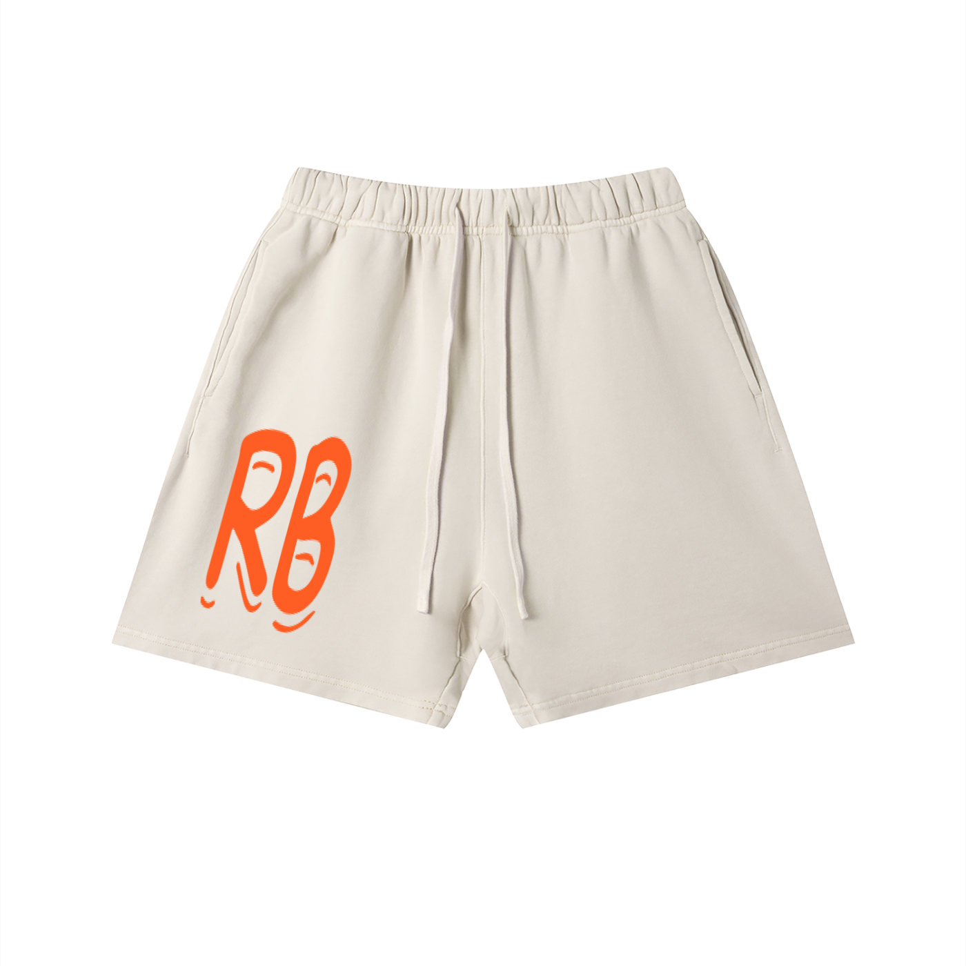 Vintage wash cotton shorts by RAREBINO featuring a relaxed fit and distressed denim look, displayed on a neutral background.