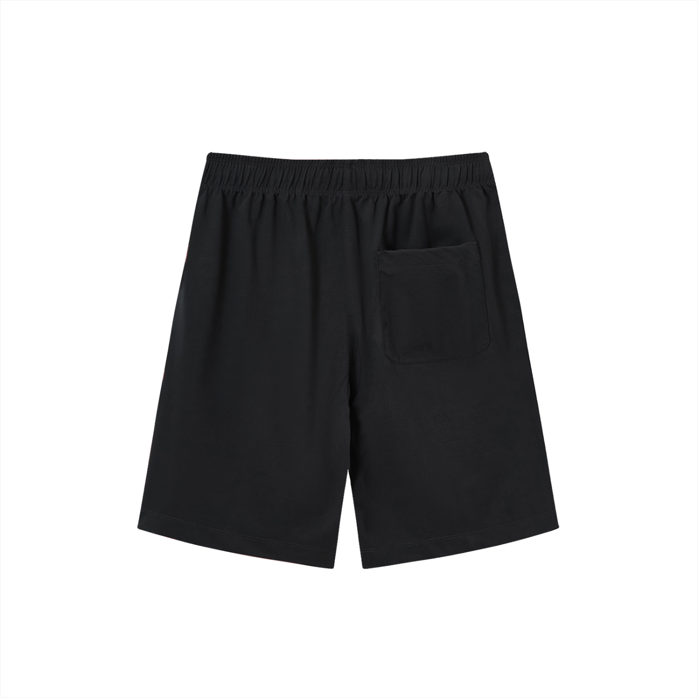 RAREBINO lightweight drawstring shorts in black, featuring an adjustable waistband and casual fit, ideal for summer wear.