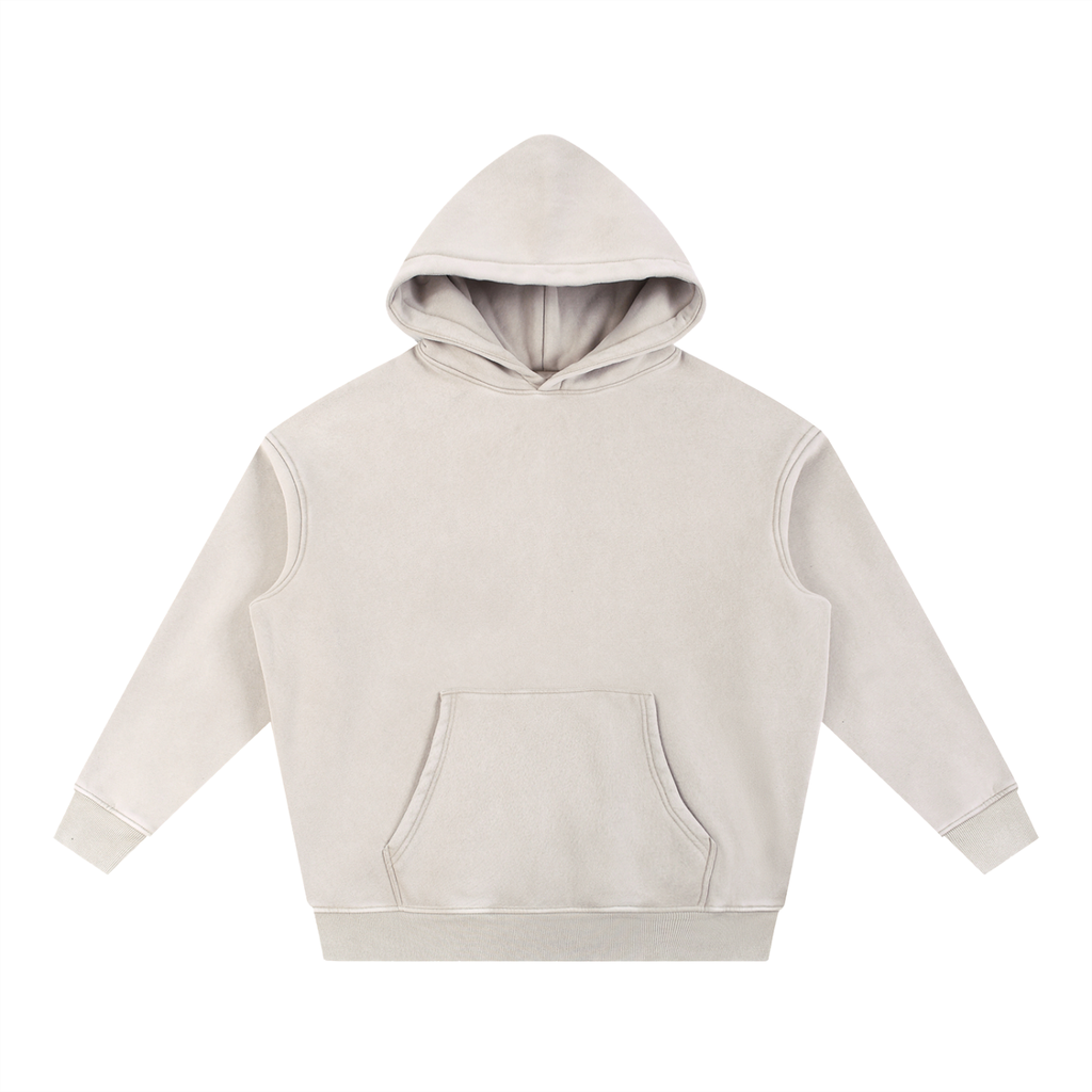 RAREBINO Snow Wash Fleece Oversize Hoodie in soft, cozy fabric, featuring a relaxed fit and stylish design for casual wear.