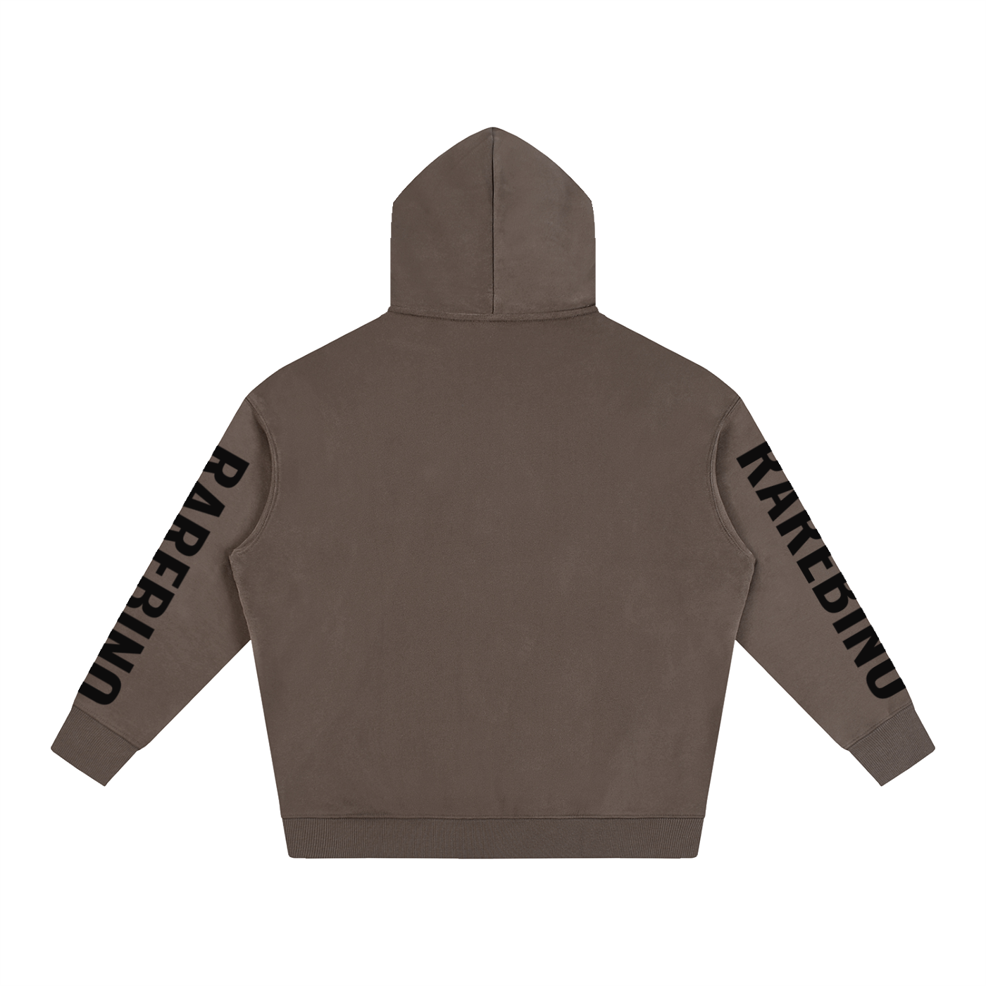 Oversize RAREBINO fleeced hoodie with a cozy, plush texture and relaxed fit, shown in a soft, neutral color.