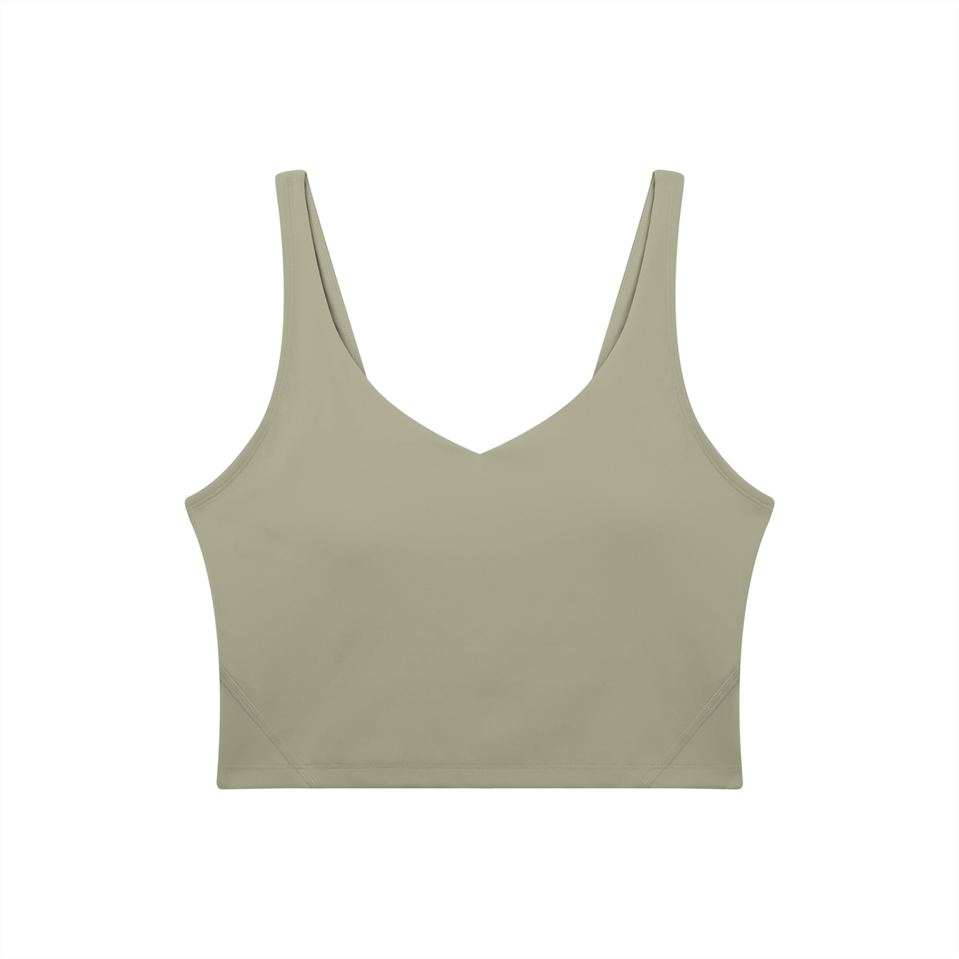 RAREBINO V-neck yoga sports bra shown on a model, featuring supportive fit and breathable fabric for activewear and yoga practice.