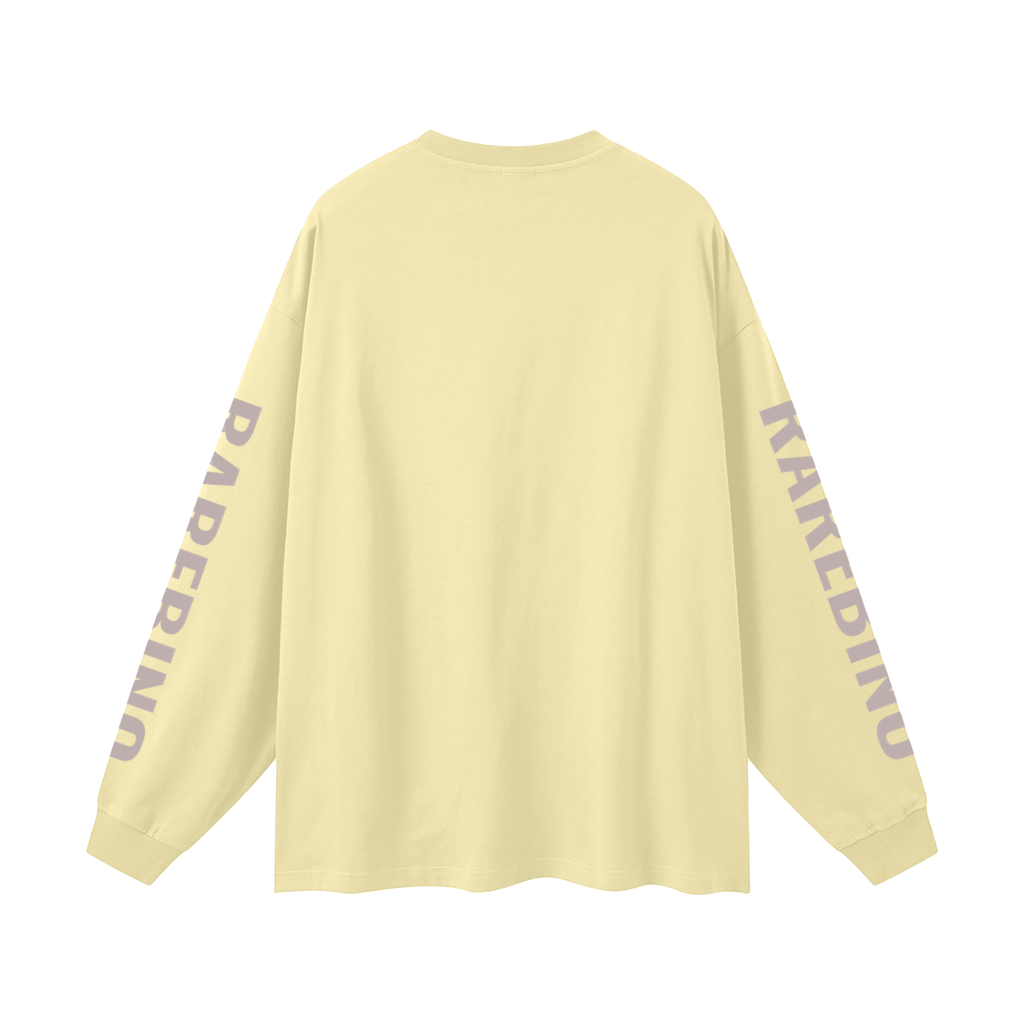 Oversized long sleeve T-shirt by RAREBINO, featuring a relaxed fit with soft fabric and a classic crew neckline.