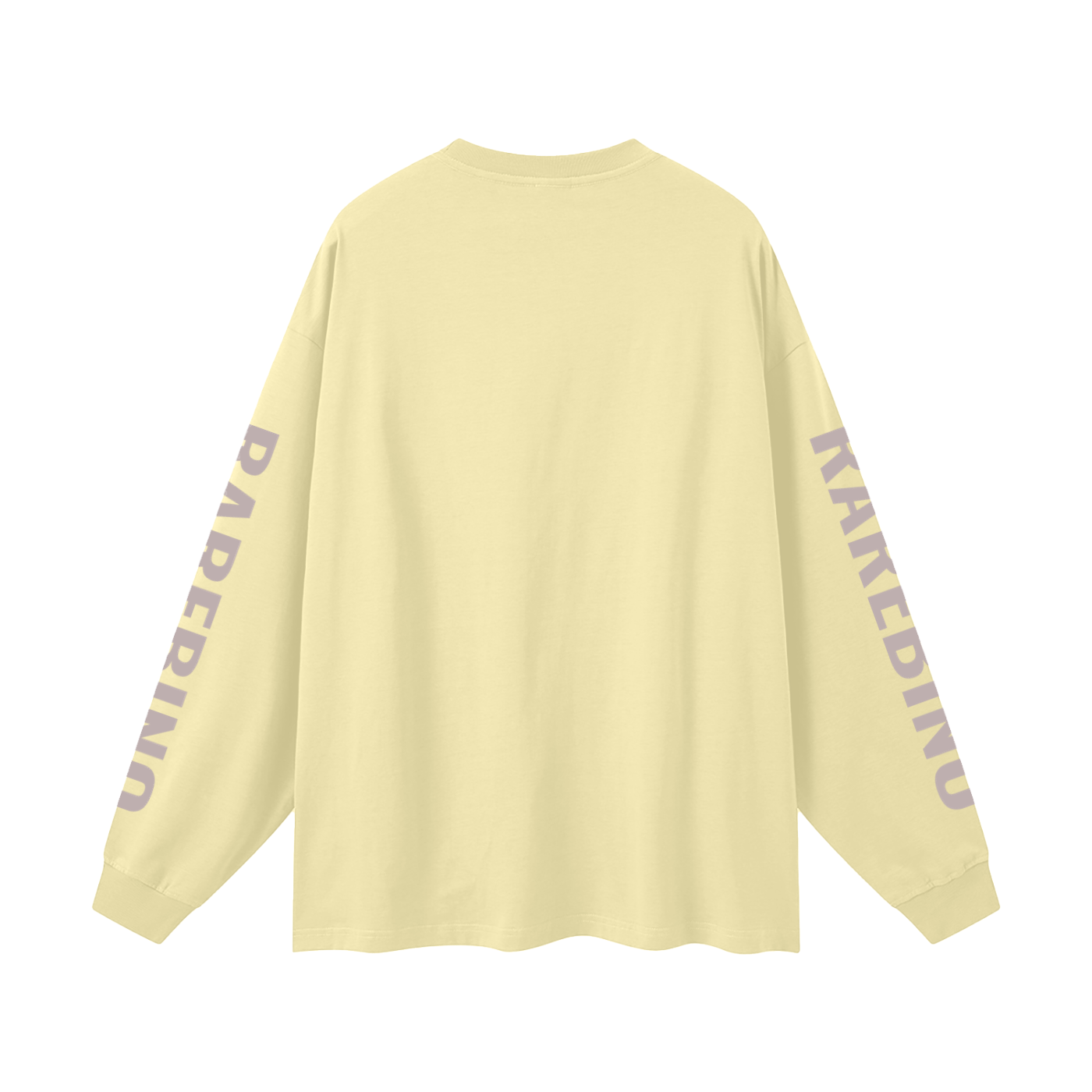 Oversized long sleeve T-shirt by RAREBINO, featuring a relaxed fit with soft fabric and a classic crew neckline.