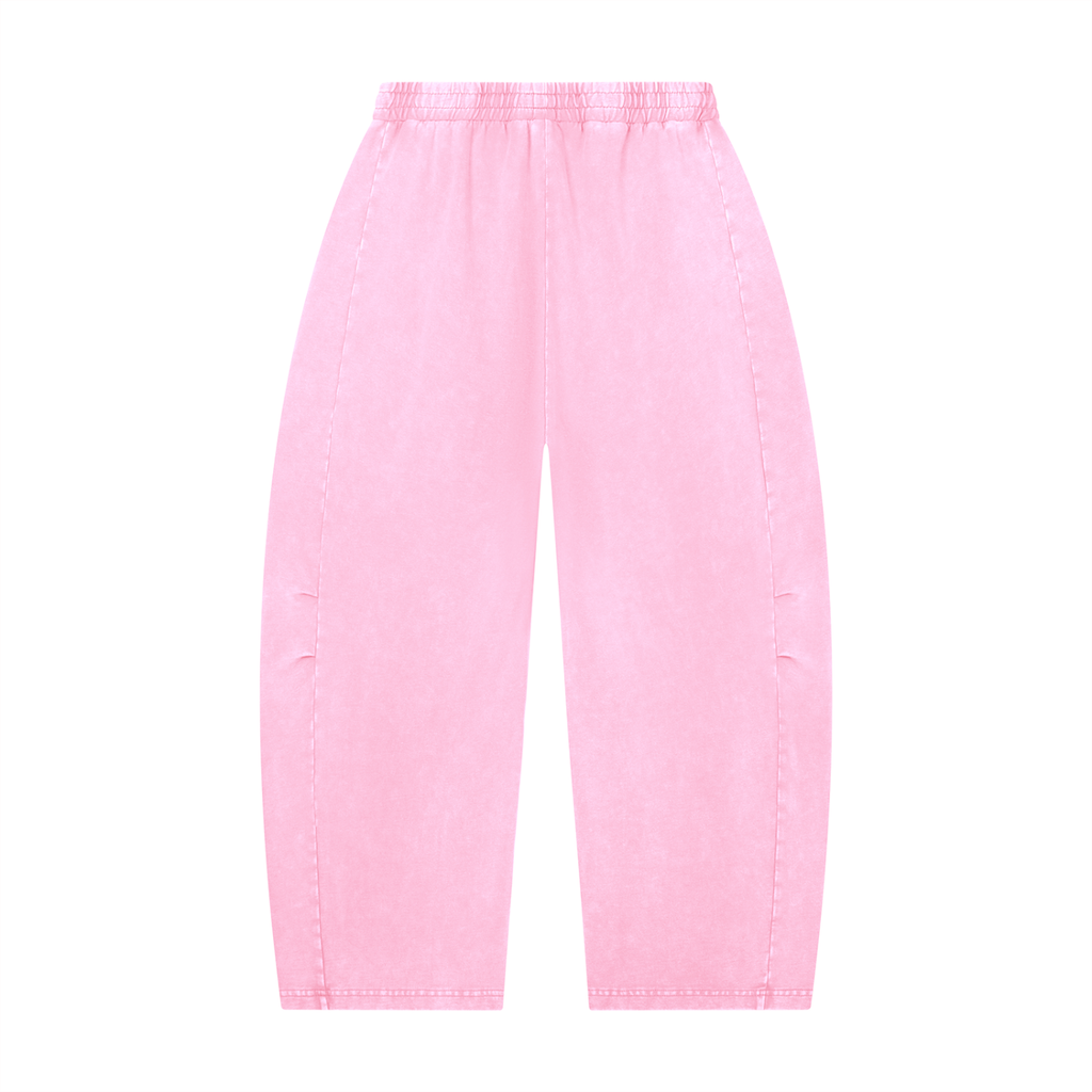 Rarebino Mineral Wash Barrel Leg Pants in soft, washed fabric with a relaxed fit and tapered leg design.