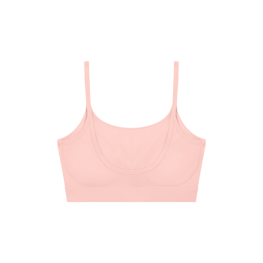 RAREBINO solid U-neck sports bra in black, featuring supportive design and comfortable fit for active wear.