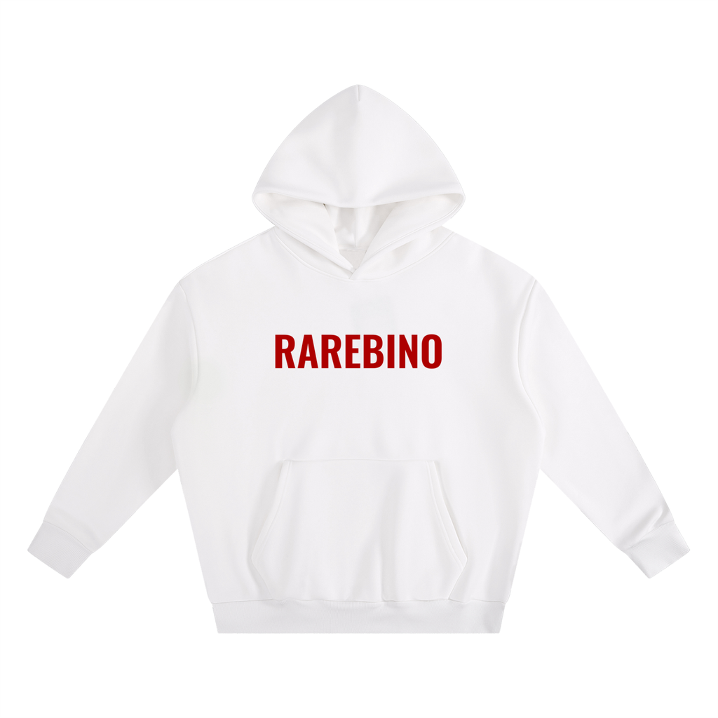 Rarebino Essential Heavyweight Boxy Fleece Hoodie shown in charcoal gray, featuring a relaxed fit and soft fleece material.