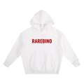 Rarebino Essential Heavyweight Boxy Fleece Hoodie shown in charcoal gray, featuring a relaxed fit and soft fleece material.