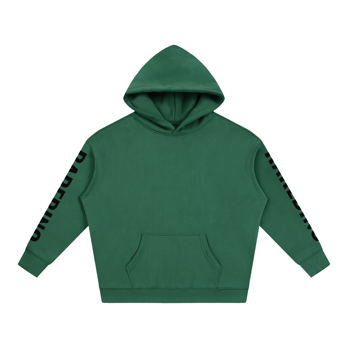 Oversize fleeced hoodie by RAREBINO, showing a cozy, plush fabric in a relaxed fit with a hood and front pocket.