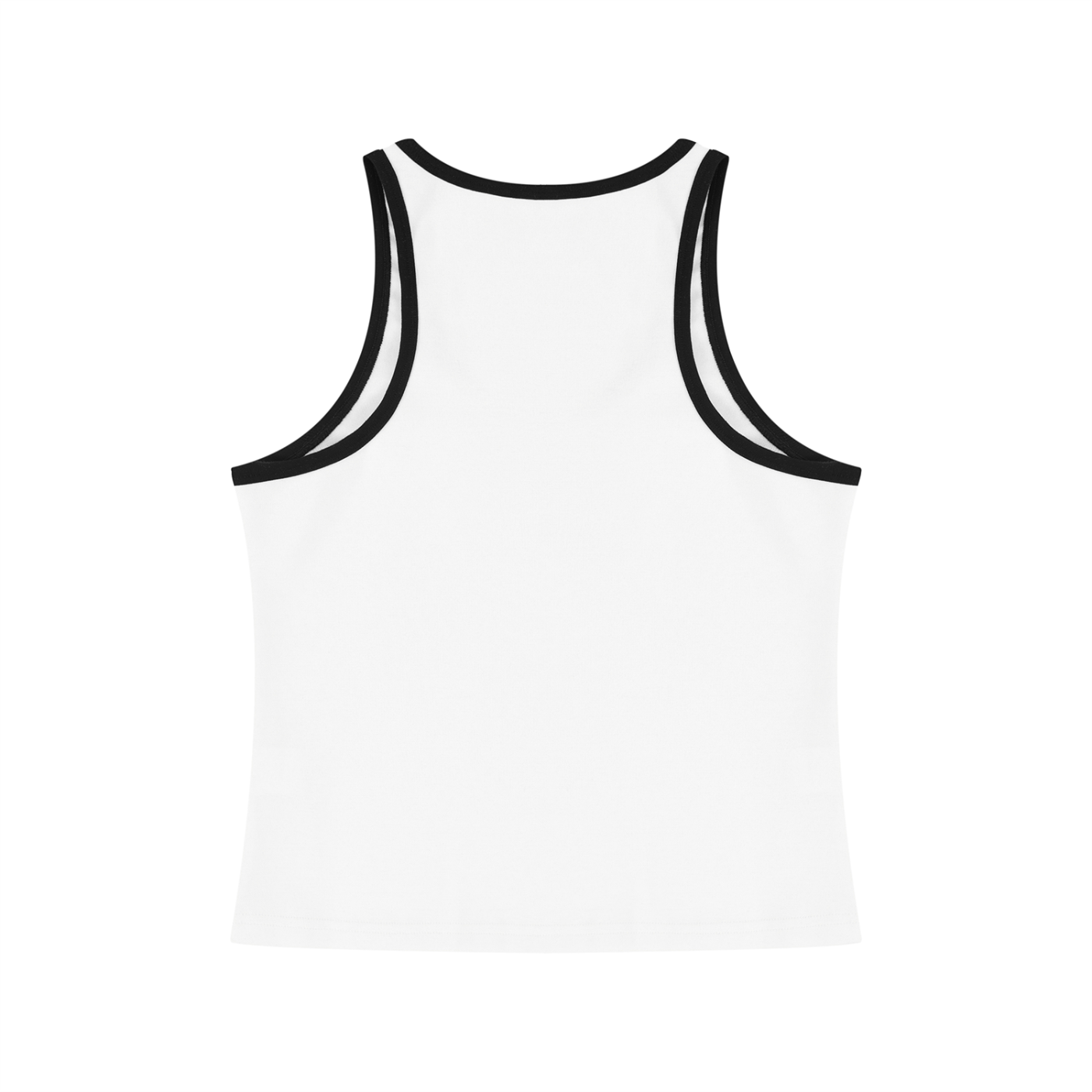Color block cropped tank top by RAREBINO featuring vibrant color blocks and a fitted sleeveless design.