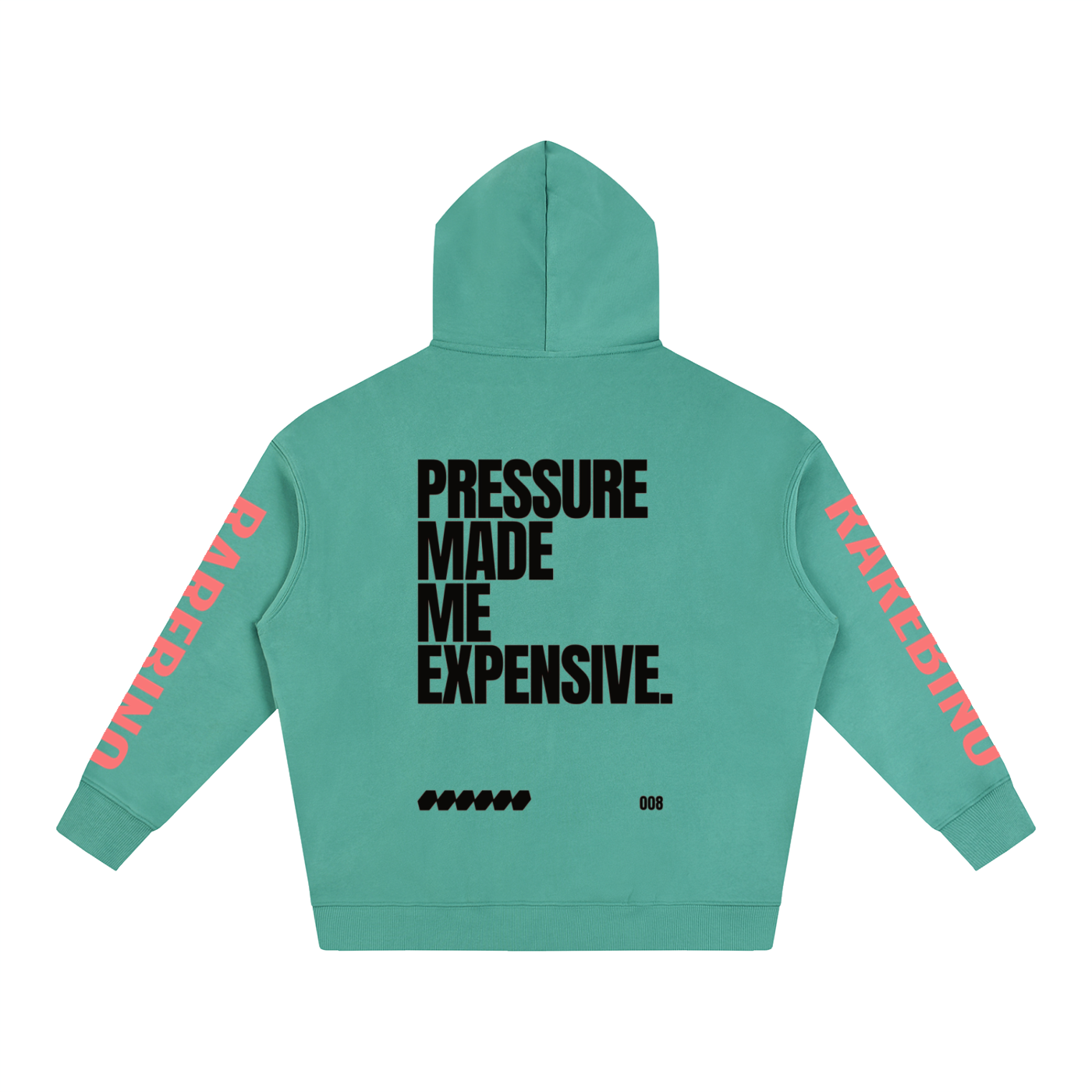 Oversized RAREBINO fleeced hoodie with a soft, plush fabric and relaxed fit, featuring a hood and long sleeves.
