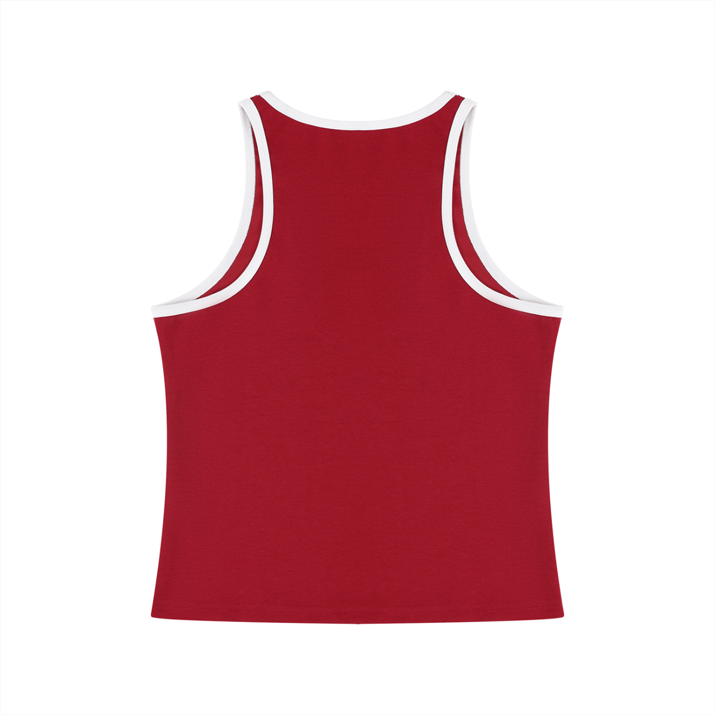 Color block cropped tank top by RAREBINO featuring vibrant color sections and a stylish, fitted design.
