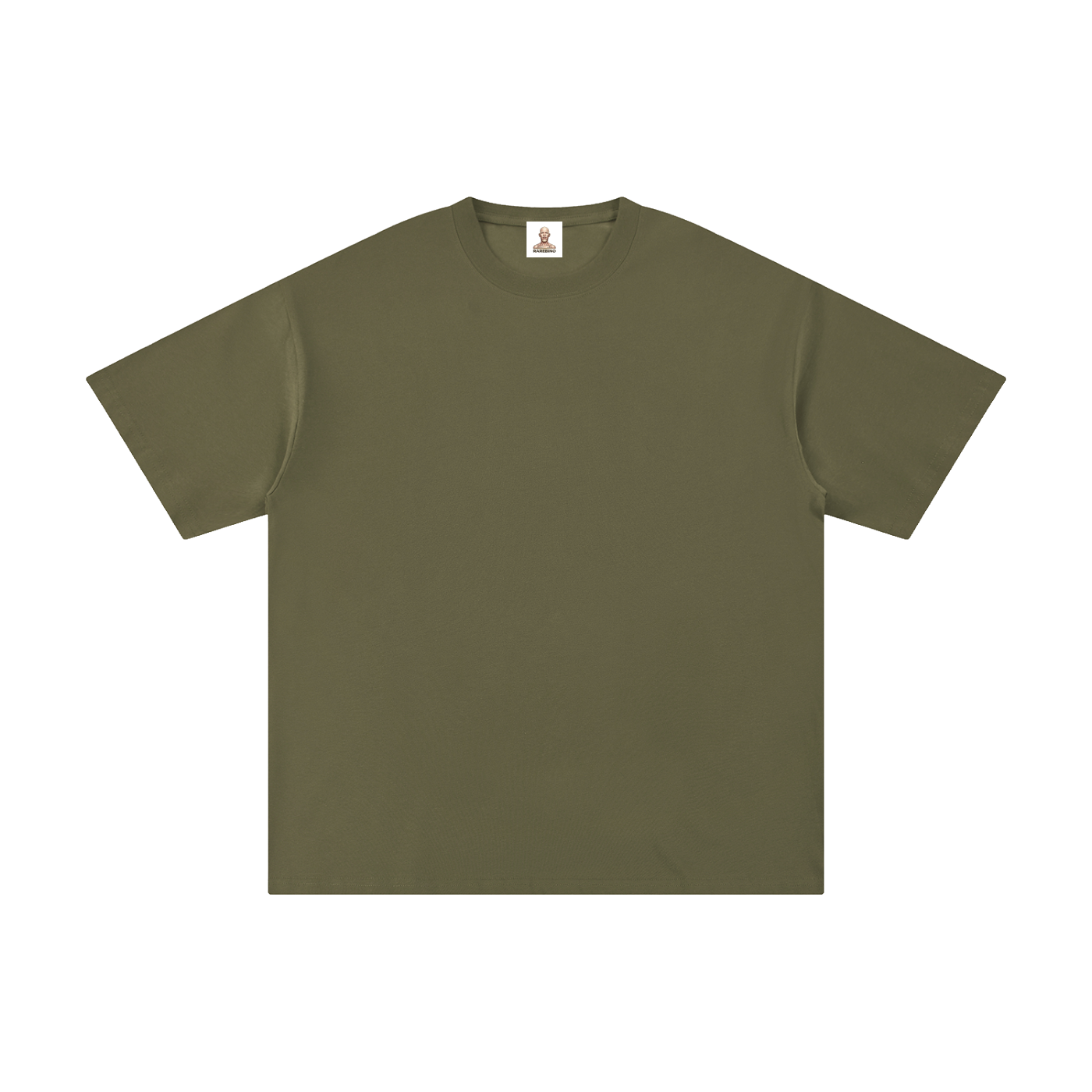 White pure cotton T-shirt from RAREBINO, featuring a classic fit and smooth fabric texture.