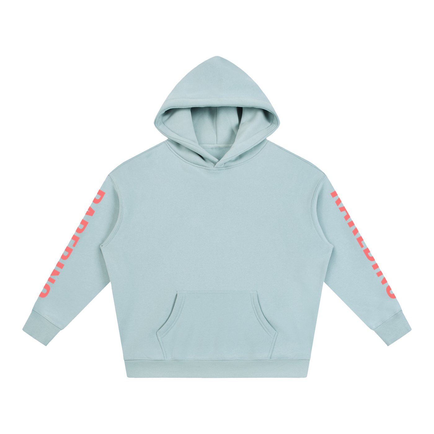 Oversize RAREBINO fleeced hoodie with a relaxed fit, featuring soft fabric and a cozy hood, ideal for casual wear.