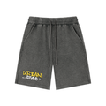 Rarebino mineral wash waffle knit shorts, casual men's shorts with a textured waffle pattern and relaxed fit.
