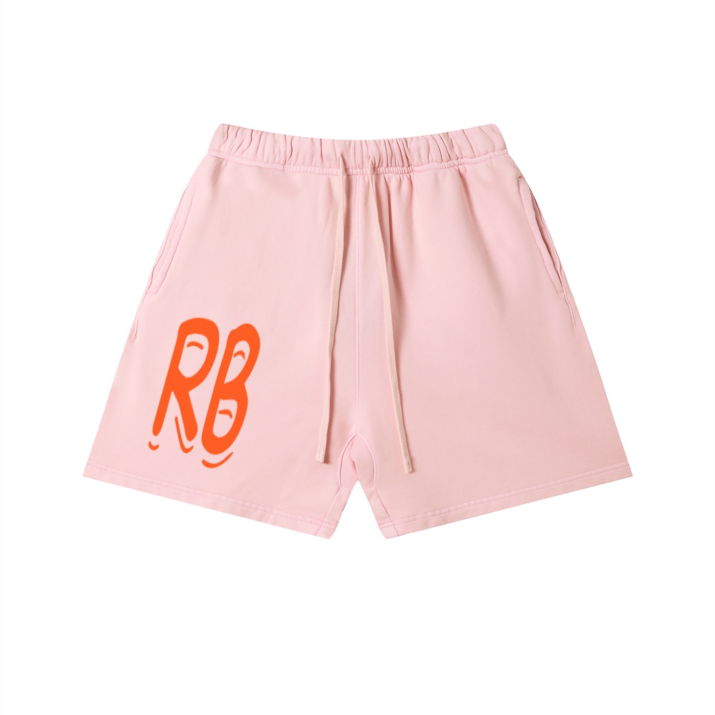 Vintage wash cotton shorts by RAREBINO, featuring a relaxed fit and classic style with frayed hem details.