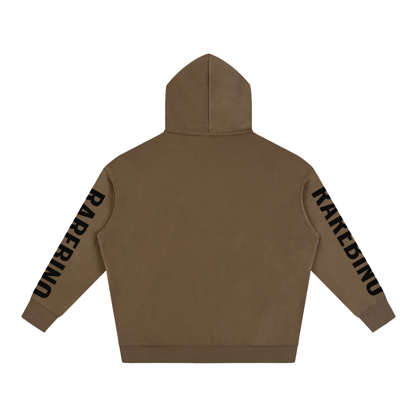 Oversize RAREBINO fleeced hoodie in soft, cozy fabric with a relaxed fit, featuring a hood and front pocket.